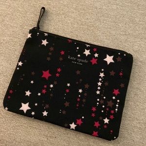 Kate Spade Pink Stars Canvas Zip Pouch